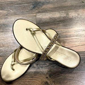 Toscanella Gold/Rhinestone Sandal